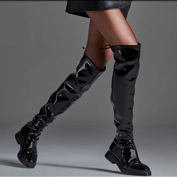 Stuart weitzman size 7 (runs big) vinyl boots. - Picture 6 of 7